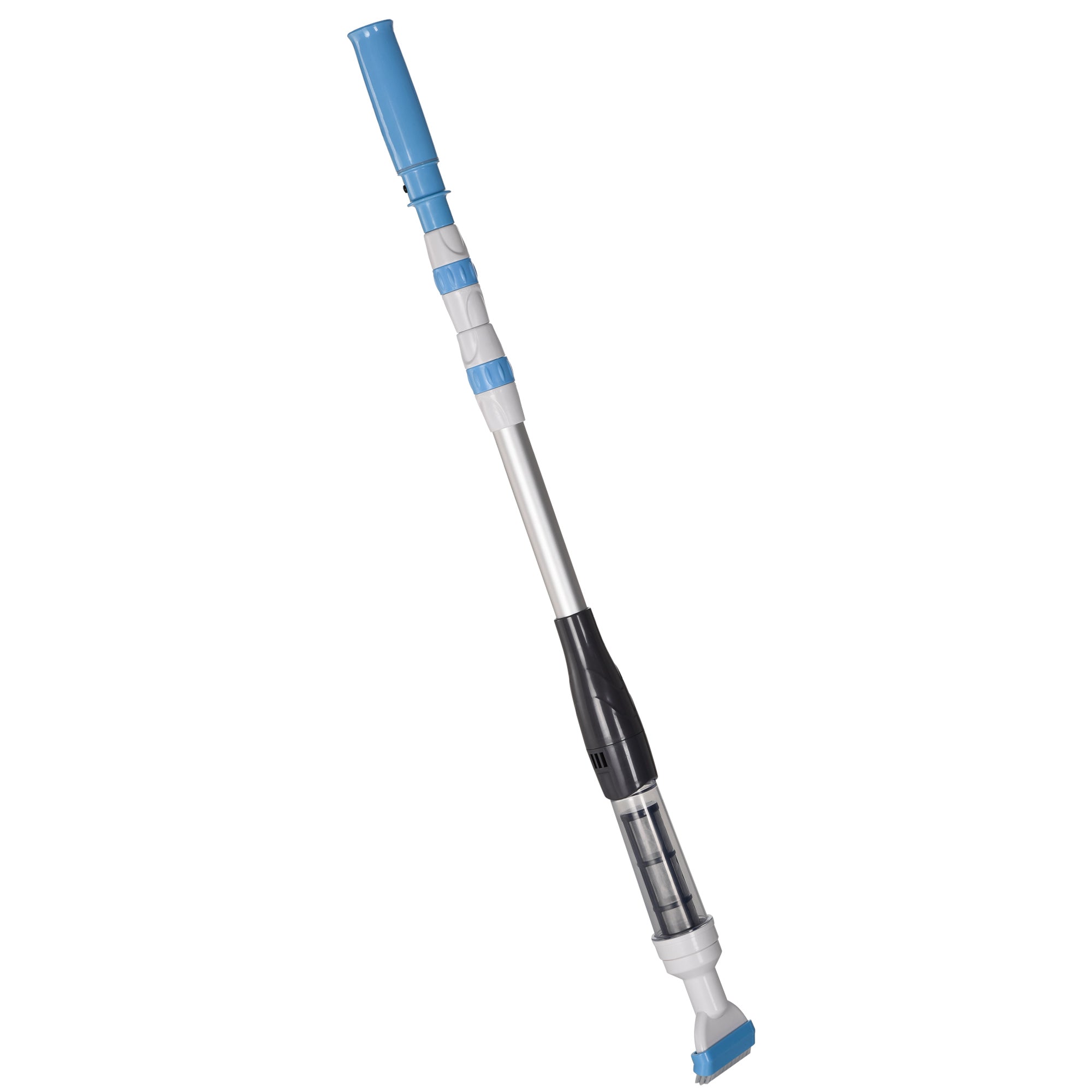 Outsunny Limpiafondos Eléctrico para Piscinas de Aluminio Aspirador de Piscina Manual con Poste Telescópico de 3 Secciones para Estanques Ø6x162 cm Multicolor